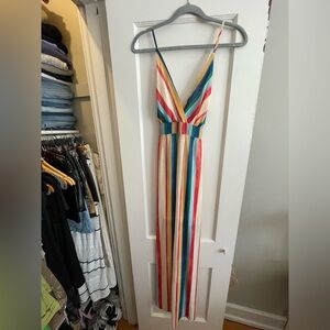 Flying Tomato Multicolor Striped Maxi Dress